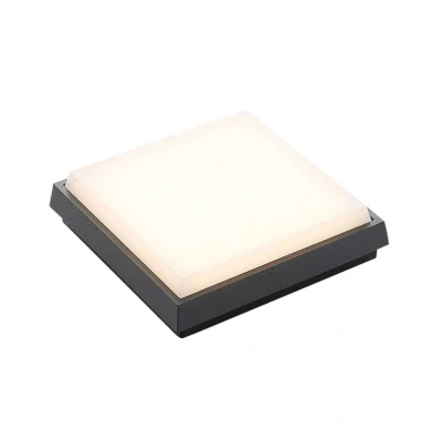 Abbildung von Lucande Amra LED Außendeckenleuchte, eckig 17,5 cm