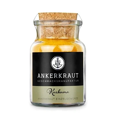 Abbildung von Ankerkraut Kurkuma, gemahlen, Kurkuma Gewürz Pulver, 75g im Korkenglas