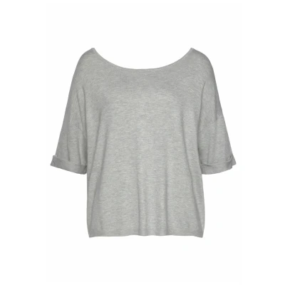 Abbildung von Lascana Strickpullover, Damen, Größe: 40/42, Grau meliert