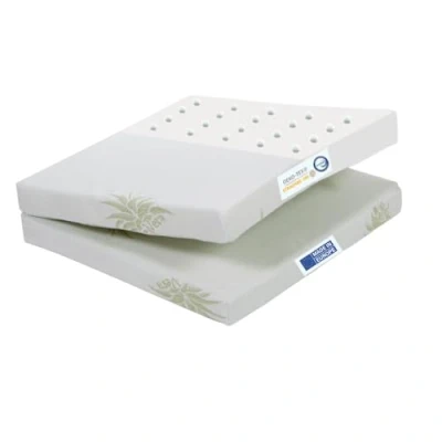 Abbildung von Kiby® Reisebettmatratze 120x60 cm Höhe 7cm (OEKO TEX® &amp; Certipur™ zertifiziert) Atmungsaktiv aus Aloe Vera, Faltbare