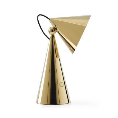 Abbildung von Tom Dixon LED Akku Tischlampe Pose, goldfarben, Höhe 25 cm