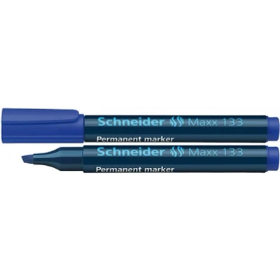 Abbildung von Permanent marker SCHNEIDER Maxx 133, abgeschrägt, 1 4mm, blau, 10 Stk.