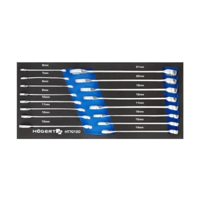 Abbildung von Hogert Technik HT7G120 Werkzeugmodul 16 6, 7, 8, 9, 10, 11, 12, 13, 14, 15, 16, 17, 18, 19, 20, 21 Chrom Vanadium Stahl
