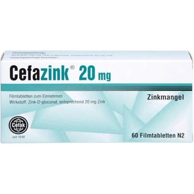 Abbildung von Cefazink 20 mg Filmtabletten 60 St