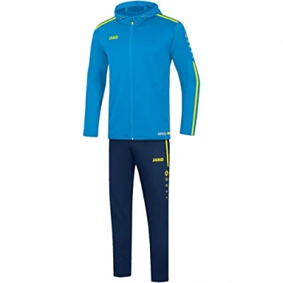 Abbildung von JAKO Herren Präsentationsanzug Striker 2.0 mit Kapuze, blau/neongelb, 4XL, M9619