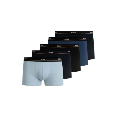 Abbildung von BOSS Trunk Essential 5 PACK Panties, Herren, Größe: Small, Blue/black