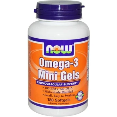Abbildung von Omega 3 Mini Gele, 180 Softgels Now Foods