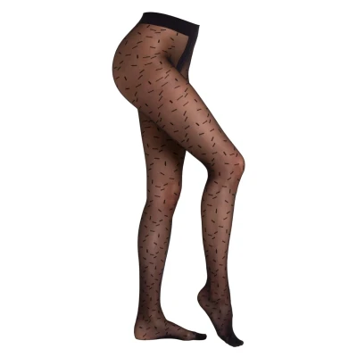 Abbildung von camano Sustainable Stripes Tights Strumpfhose, Damen, Größe: Medium, Black