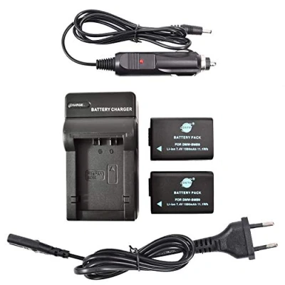 Abbildung von DST（2 Pack） Ersatz Batterie und DC108E Reise Ladegerät Kompatibel für Panasonic DMW BMB9 Lumix DMC FZ45 FZ47 FZ48 FZ60 FZ62 FZ70 FZ72 FZ100 FZ150 DC FZ80 V Lux2 Lux3