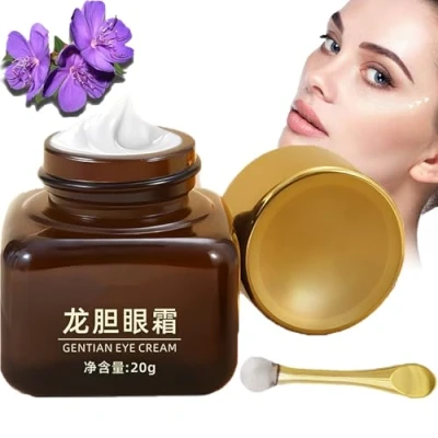 Abbildung von Enzian Anti Falten Augencreme, Hankylin Straffungs Augencreme gegen Tränensäcke, Reduzierung feiner Linien und geschwollener Augenringe 20 g (1Pcs)