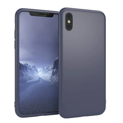 Abbildung von EAZY CASE Handyhülle Silikon mit Kameraschutz kompatibel iPhone X/iPhone XS in Navy Blau, Ultra dünn, Slimcover, Silikonhülle, Hülle, Softcase, Backcover