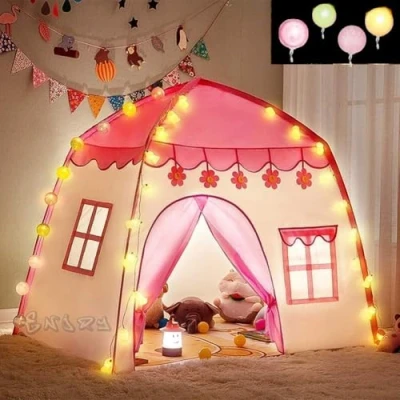 Abbildung von Kruzzel Kinderzelt HOUSE + Beleuchtung 23472