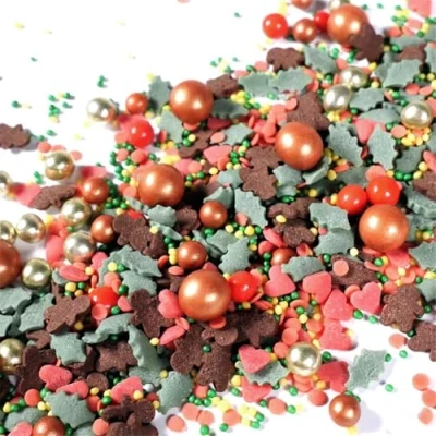 Abbildung von Streuselheld Weihnachtsmix 120g Streusel zum Dekorieren und Verzieren von Gebäck aller Art wie Torten Kuchen Keksen Zuckerstreusel