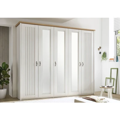Abbildung von Schlafkontor Drehtürenschrank &quot;Trient&quot;, im Landhaustil, Schlafzimmerschrank mit Spiegel