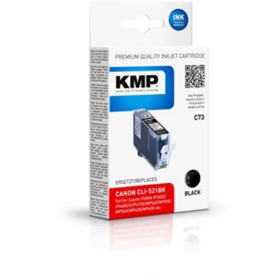 Abbildung von KMP Druckerpatrone C73 schwarz kompatibel zu Canon CLI 521 BK