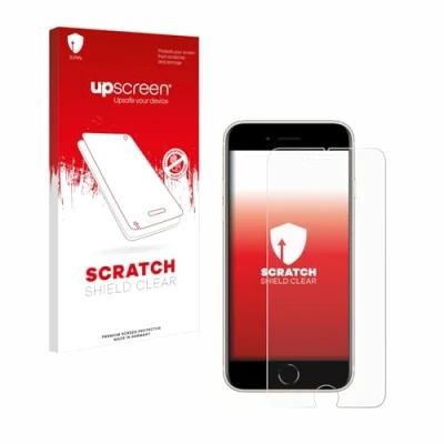 Abbildung von upscreen Schutzfolie für Apple iPhone SE 3 2022 Kristall klar, Kratzschutz, Anti Fingerprint