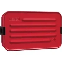 Abbildung von SIGG Metal Box Plus L Lunchbox (1.2 L), moderne Brotdose mit praktischem Einsatz für unterwegs, federleichte Wander Brotbox aus Aluminium Trennwand