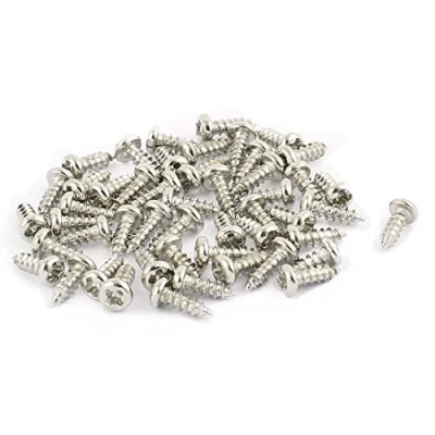 Abbildung von sourcing map 50 STK M2x6mm Edelstahl Kreuzschlitz Pan runden Kopf Selbstschneidende Schrauben de