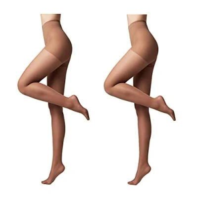 Abbildung von Conte elegant modellierende Damenstrumpfhose 2er Pack ACTIVE 40 DEN Stimuliert die Blutzirkulation formende Feinstrumpfhose Damen Strumpfhose Farbe Mocca Größe 4