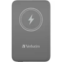 Abbildung von Verbatim Magnetic Power Bank 10000 mAh, Wireless Charger 15 W, 20 W PD per USB C, Powerbank klein und magnetisch für iPhone 15, 14, 13, 12, Pro, Max, Samsung, iPad, grau