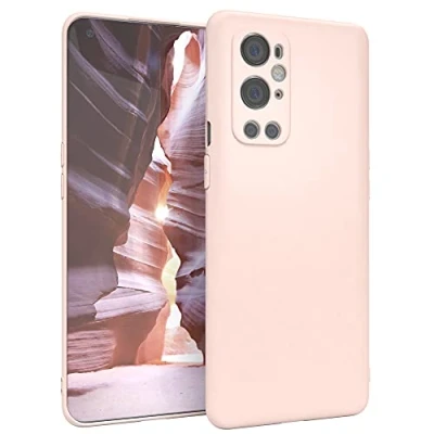 Abbildung von EAZY CASE Handyhülle Silikon mit Kameraschutz kompatibel One Plus 9 Pro in Hellrosa, Rosa, Ultra dünn, Slimcover, Silikonhülle, Hülle, Softcase, Backcover