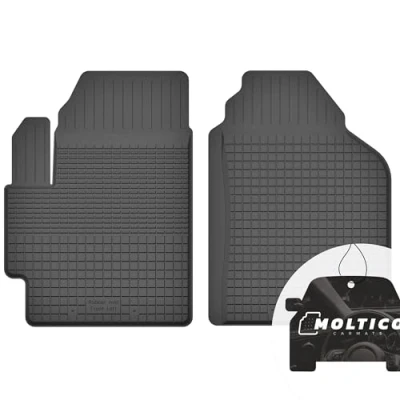 Abbildung von Vorne Gummimatten mit Rand Auto Fußmatten Gummi Automatten Passgenau 2 teilig Set passend für Mitsubishi Colt VI Z30 2004 2008