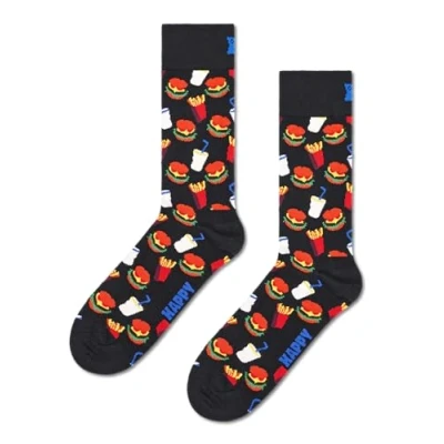 Abbildung von Happy Socks lustige Hamburger Socken farbenfrohe Baumwollsocken für Männer und Frauen