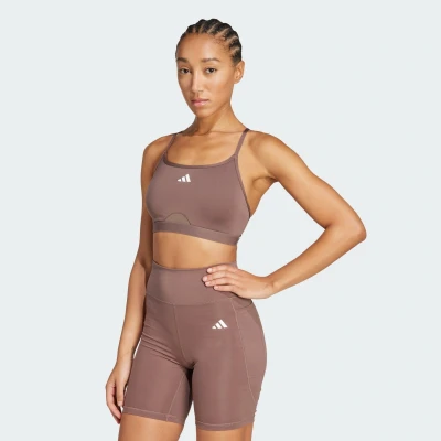Abbildung von adidas AeroReact Damen Trainings BH mit 3 Streifen, Größe XS