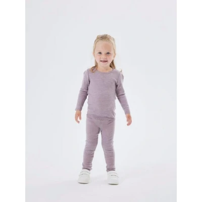 Abbildung von Name it Nmfwang Needle Solid Leggings Hosen für Kinder, Größe: 92, Purple dove