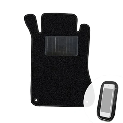 Abbildung von moto MOLTICO Fahrer Fußmatte Auto Velours Fahrerseite Autoteppiche Schwarz Fahrermatte 1 teilig passend für Mercedes Benz C Klasse W203 2000 2007