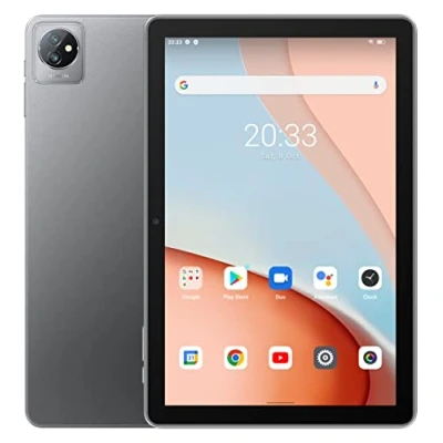 Abbildung von Blackview Tab 7, 10,1 Zoll Android 12 Tablet HD+ IPS Display, Quad Core 5GB RAM+64GB ROM (1TB externer SD), 6580mAh Akku, 5MP+2MP Dual Kamera, WiFi Bluetooth Type C, Box Lautsprecher Grau