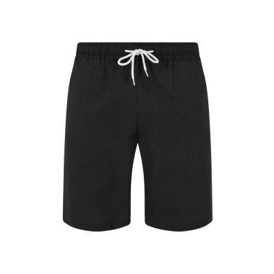 Abbildung von Urban Classics Basic Seersucker Shorts, Herren, Größe: Small, Black