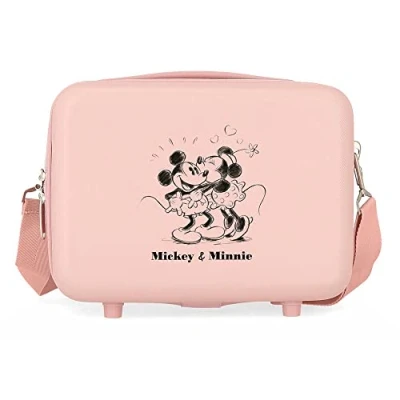 Abbildung von Disney Mickey &amp; Minnie Kisses Nude, anpassbarer Kulturbeutel, 29 x 21 15 cm, starres ABS, 9,14 l, 0,8 kg