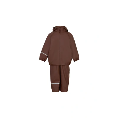 Abbildung von Celavi Rainwear SET Recycle Regenjacke / wasserabweisende Jacke für Kinder, Größe: 140, Rocky road