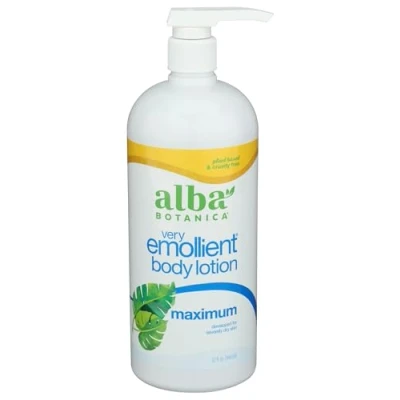 Abbildung von Alba Botanica Very Emollient Body Lotion, Maximum Dry Skin Formula, 32 Ounce Bottle