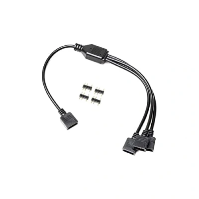 Abbildung von Odestar EK Water Blocks kompatibles Loop D RGB Splitterkabel, 3 Fach schwarz