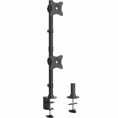 Abbildung von VIVO STAND V002R Tischhalterung für 2 LCD Bildschirme bis 68,6 cm (27 Zoll), höhenverstellbar, offene VESA Platten