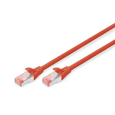 Abbildung von DIGITUS LAN Kabel Cat 6 3m RJ45 Netzwerkkabel S/FTP Geschirmt Kompatibel zu 6A &amp; 7 Rot