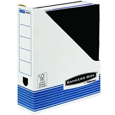 Abbildung von Bankers Box Magazinarchiv CC34, FSC, 10er Packung, weiß/blau
