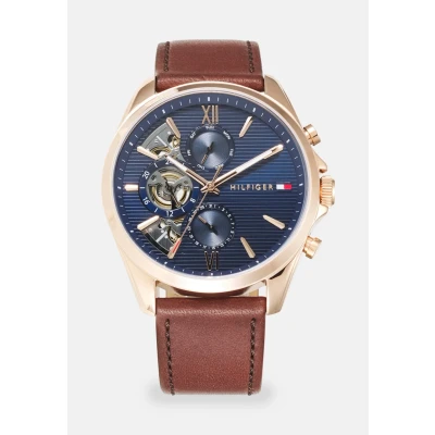 Abbildung von Tommy Hilfiger Baker Uhr Brown/rose goldcoloured, Herren, Größe: One Size, gold coloured