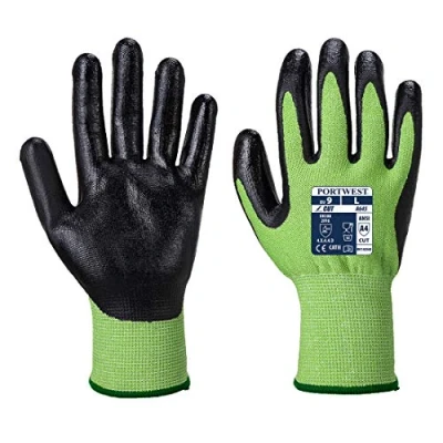 Abbildung von Portwest Green Cut Nitrilschaum Schnittschutz Handschuh, Größe: XXL, Farbe: Grün/Schwarz, A645E8RXXL