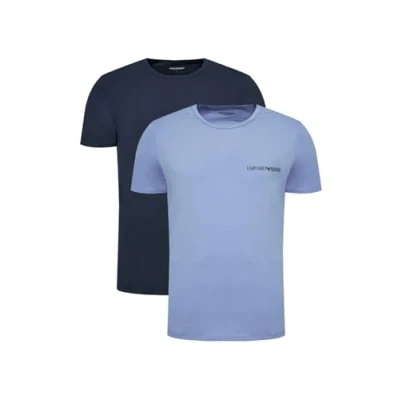 Abbildung von Emporio Armani 2ER PACK Tshirt basic, Herren, Größe: Medium, Marine hellblau