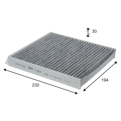 Abbildung von VALEO 715924 Innenraumfilter RENAULT: Scénic 1, Megane Scenic