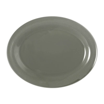 Abbildung von Seltmann Weiden Beat Perlgrau uni Servierplatte oval 35x28cm