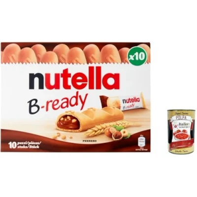 Abbildung von Nutella B Ready Packung mit 10 Stück 220gr + Italian gourmet polpa 400g