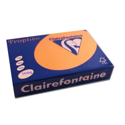 Abbildung von 4 x Clairefontaine Kopierpapier Trophee A4 160g/qm VE=250 Blatt orange