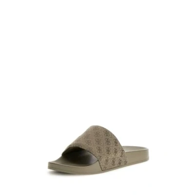 Abbildung von Guess Tokyo Pantolette flach, Herren, Größe: 41, Sand/green Schuhe