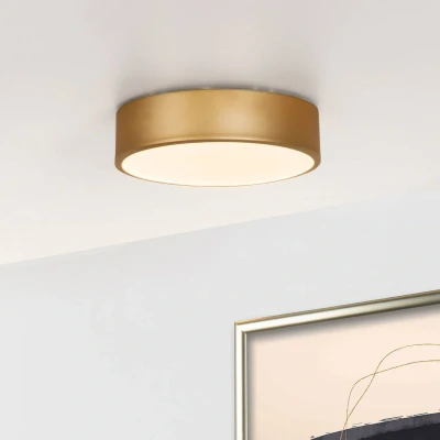 Abbildung von LUCIDE UNAR Deckenleuchte Ø 20 cm LED Dim. 1x12W 2700K 3 StepDim Mattes Gold/Messing