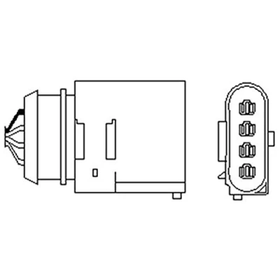Abbildung von MAGNETI MARELLI 466016355061 Lambdasonde beheizt 4 VOLKSWAGEN: Fox Schrägheck, Polo IV V SKODA: Fabia I Schrägheck