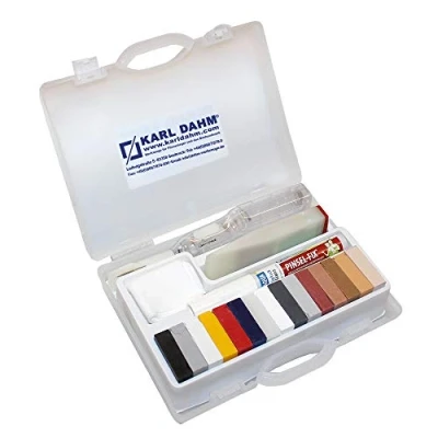 Abbildung von Karl Dahm Fliesen Reparatur Set für Wand &amp; Bodenfliesen I zum Ausbessern Reparieren von Feinsteinzeug Perfektes Instandsetzen inklusive Versiegelung 12090